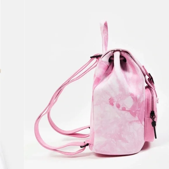 Rare Loungefly x Valfré Collab Pink Acid Wash Denim Angel Backpack - Picture 7 of 10